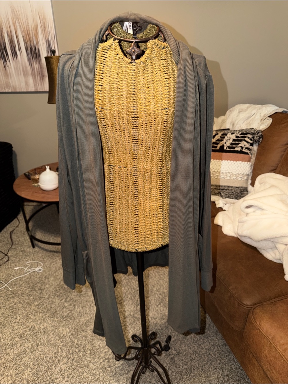 Soma Open-Front Cardigan — Gray